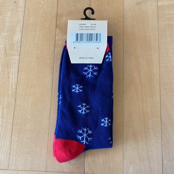 Holiday Socks- Dino Christmas Socks - Picture 2 of 5